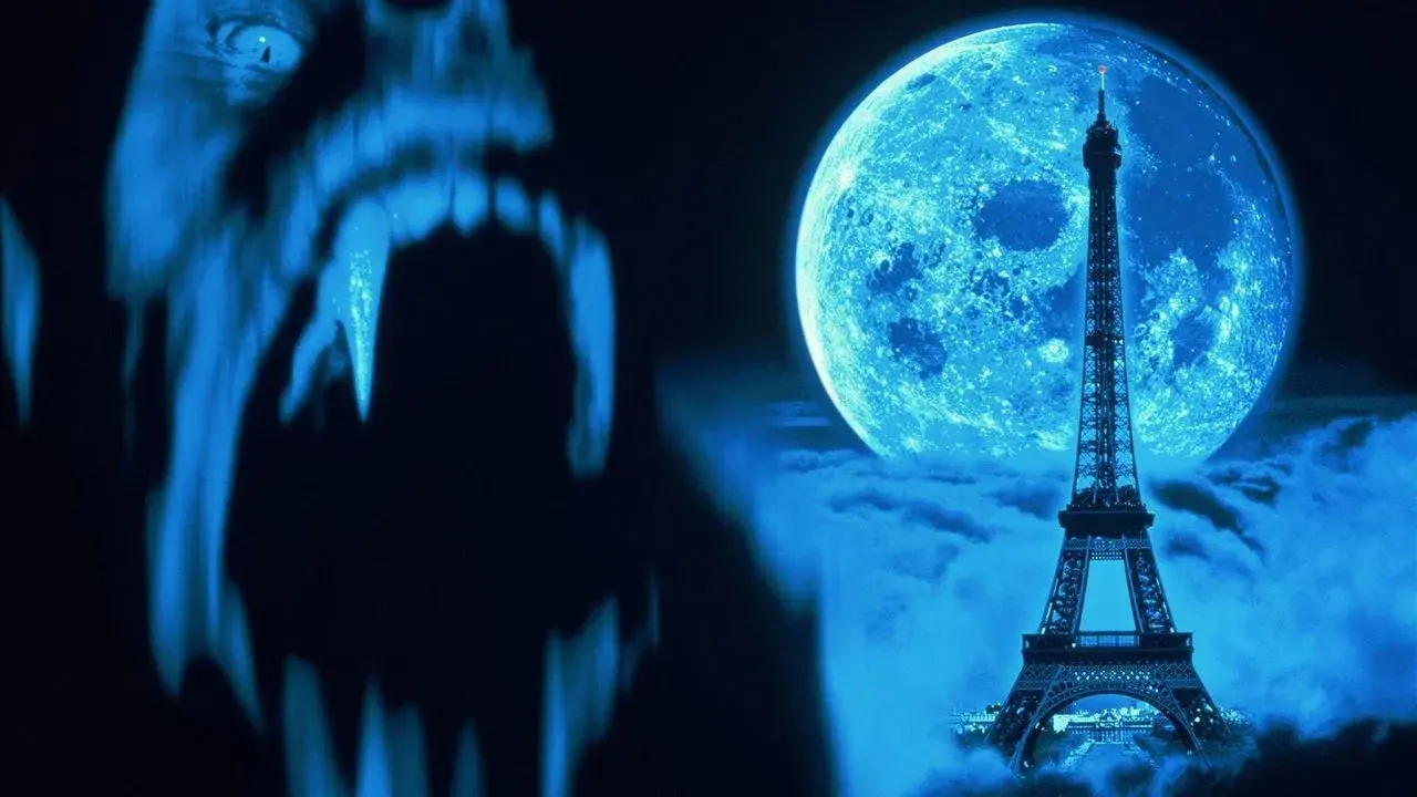 Un hombre lobo americano en París fondo