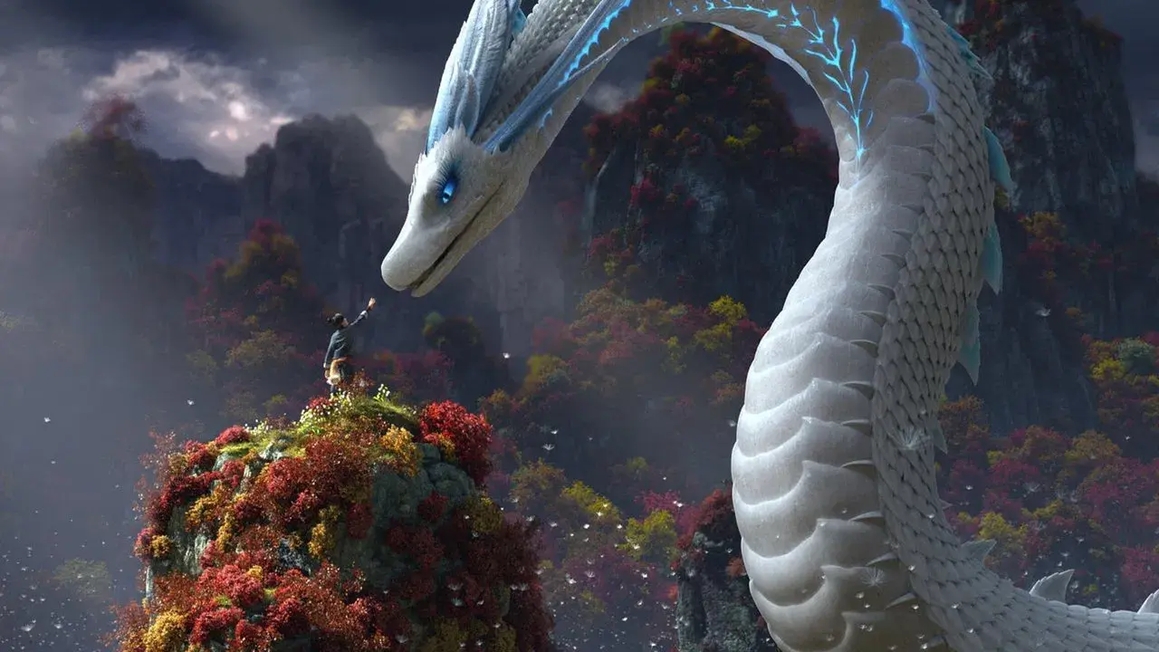 La serpiente blanca fondo