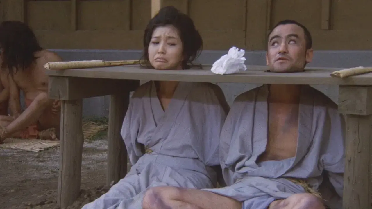 徳川女刑罰絵巻　牛裂きの刑 fondo