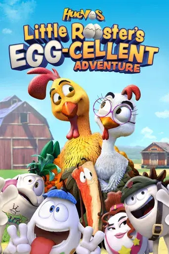 Un gallo con muchos huevos poster