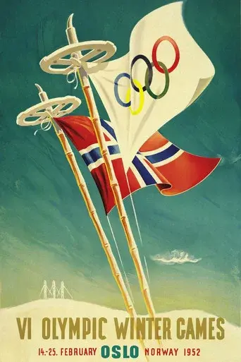 De VI olympiske vinterleker Oslo 1952 poster