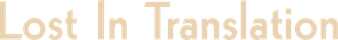 Lost in Translation - Logo