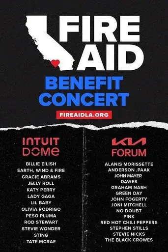 FireAid Benefit Concert - Poster