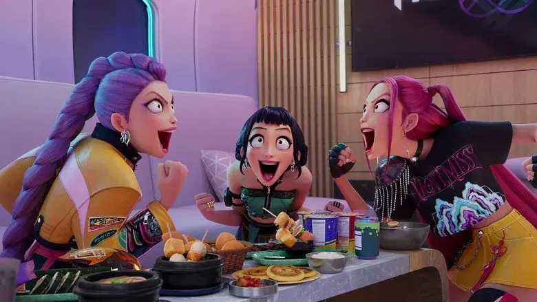 Las guerreras k-pop - Fondo