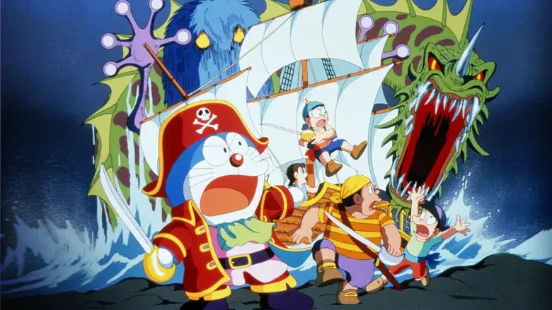 Doraemon y los piratas de los mares del sur - Fondo