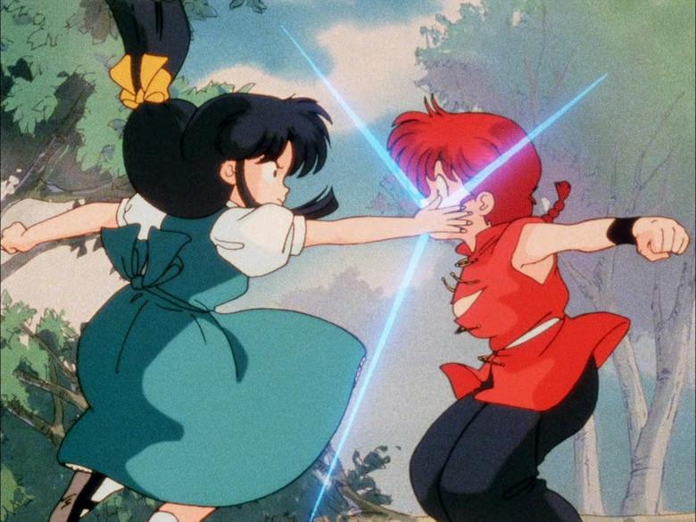 La escuela es el campo de batalla. Ranma contra Ryoga