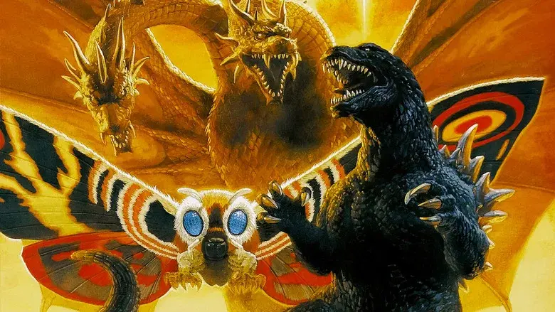 Godzilla, Mothra y King Ghidorah: Monstruos gigantescos ataque total - Fondo
