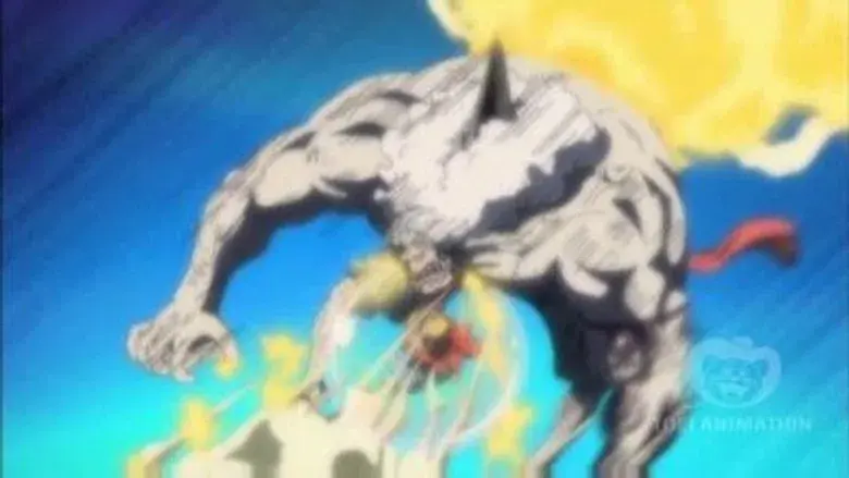 ¡El gran puñetazo de Luffy! ¡El Halcón Rojo explota!