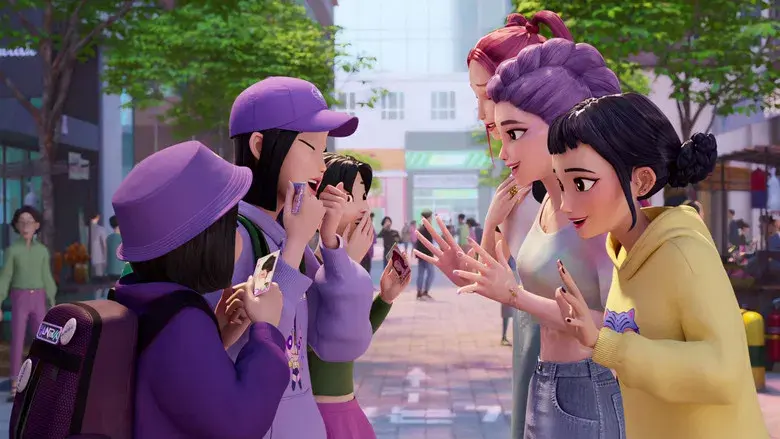 Las guerreras k-pop - Fondo