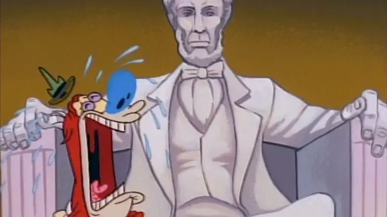 Abraham Lincoln partido por la mitad