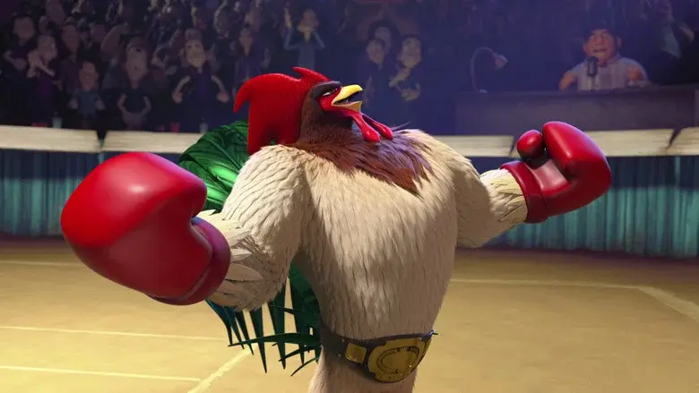 Un gallo con muchos huevos - Fondo