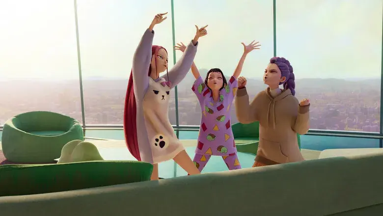 Las guerreras k-pop - Fondo