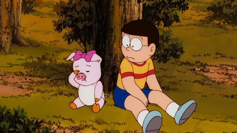 Doraemon y la fábrica de juguetes - Fondo