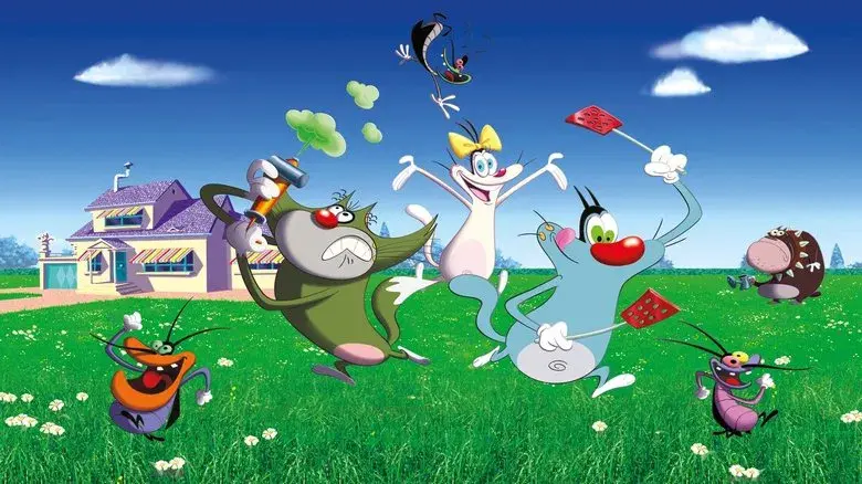 Oggy y las cucarachas - Fondo