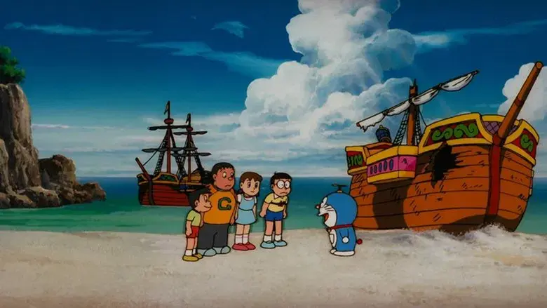 Doraemon y los piratas de los mares del sur - Fondo