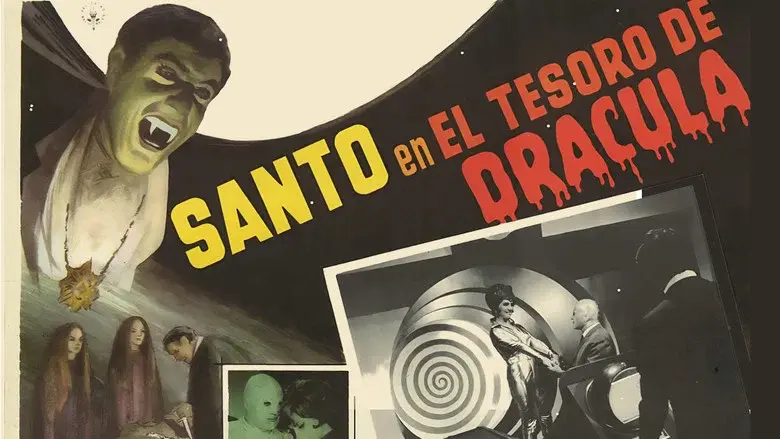 Santo en El tesoro de Drácula - Fondo