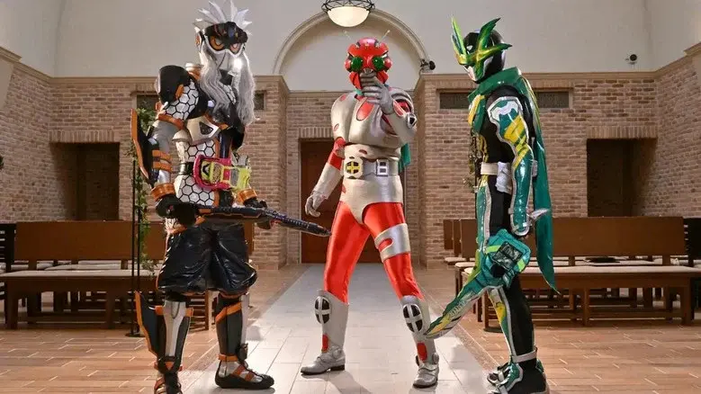 ギーツエキストラ 仮面ライダータイクーン meets 仮面ライダーシノビ - Fondo