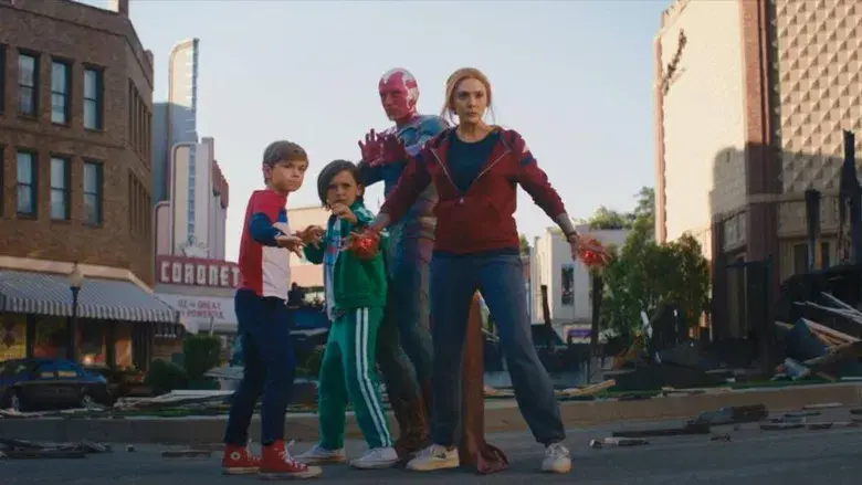 Bruja Escarlata y Visión - Fondo