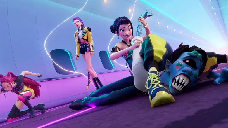 Las guerreras k-pop - Fondo