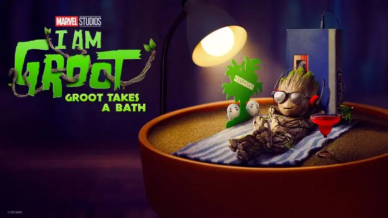 Groot se da un baño - Fondo