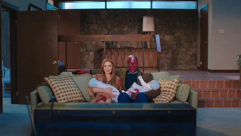 Bruja Escarlata y Visión - Fondo