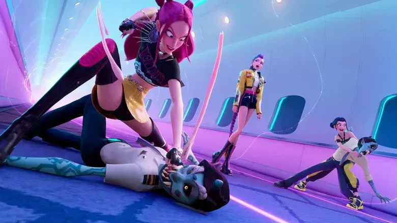 Las guerreras k-pop - Fondo