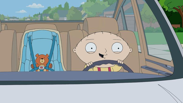 Stewie da una vuelta en coche