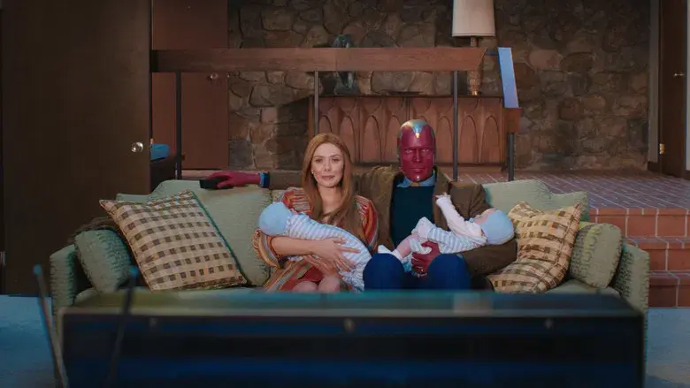 Bruja Escarlata y Visión - Fondo