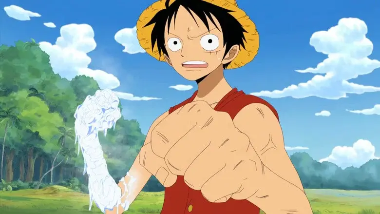 ¡Goma contra hielo! Combate uno contra uno, Luffy vs Aokiji