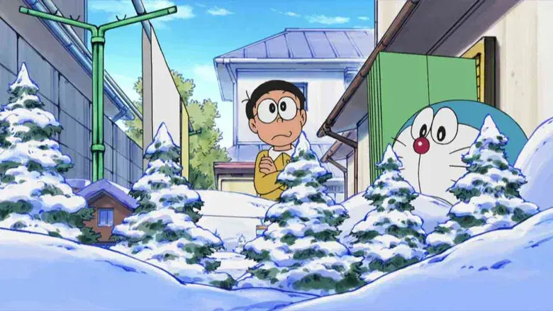 Shizuka y la pista de esquí en miniatura