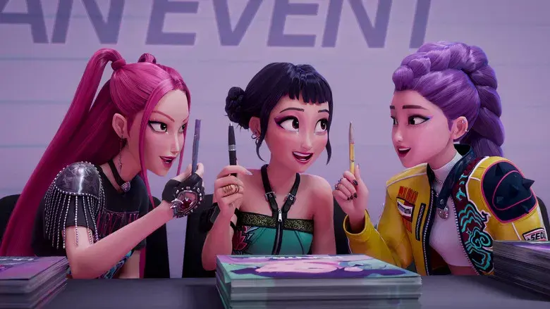 Las guerreras k-pop - Fondo