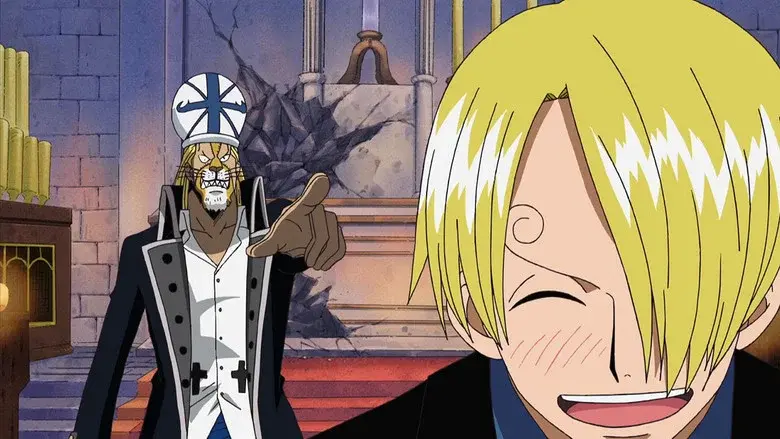 ¡El caballero envuelto en llamas, Sanji! Destrozando a patadas la falsa ceremonia