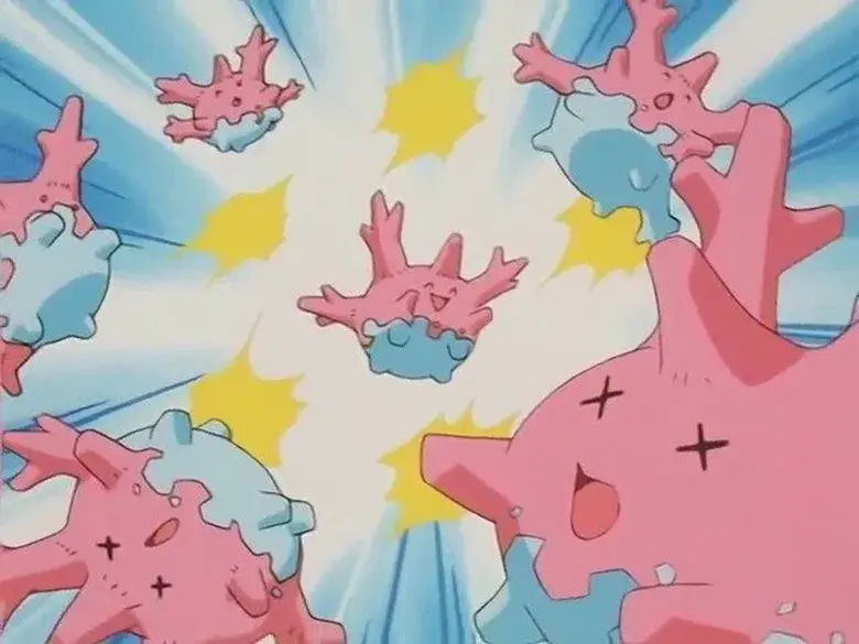 ¡El Corsola travieso!