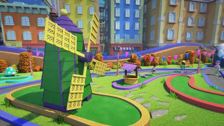 Pringue en el minigolf